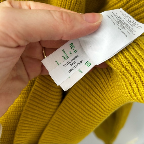 J. Crew V-Neck Cotton Blend Button Cardigan Chartreuse Size Small AX752 - Picture 5 of 10